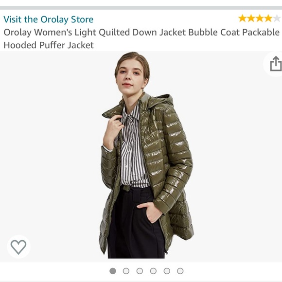 Orolay Green Puffer Coat - small - Picture 1 of 7